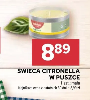 Świeca Citronella w puszce mała promocja w Stokrotka
