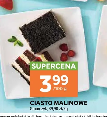Ciasto malinowe Gmurczyk promocja w Stokrotka