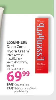 Intensywnie nawilżający krem do twarzy Deep Core Hydra Cream Essenherb promocja w Hebe