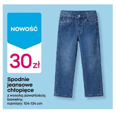 Spodnie jeansowe chłopięce promocja w Pepco