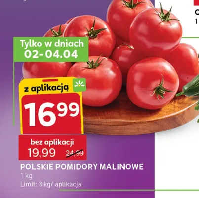 Polskie pomidory malinowe promocja w Stokrotka