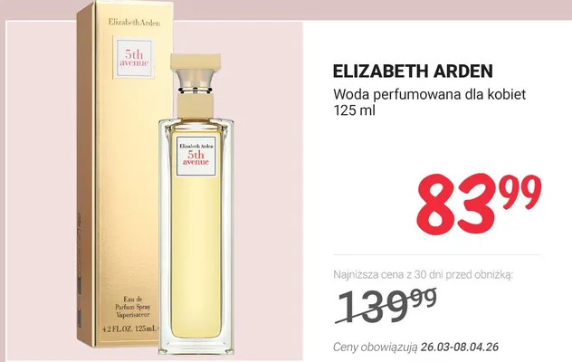 Woda perfumowana dla kobiet 5th avenue promocja w Rossmann