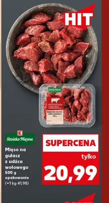 Mięso na gulasz z udźca wołowego Stoisko Mięsne promocja w Kaufland