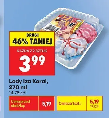 Lody Iza Koral promocja w Biedronka
