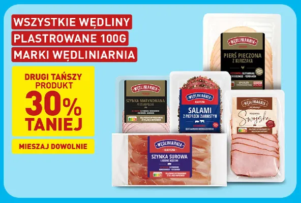 Wędliny plastrowane 100 g marki Wędliniarnia promocja w Aldi