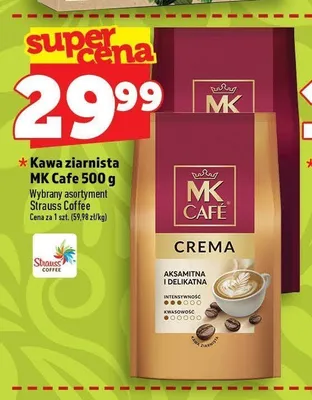 Kawa ziarnista MK Cafe Crema promocja w TOPAZ