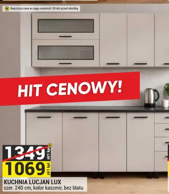 Kuchnia Lucjan Lux szer. 240 cm bez blatu promocja w Merkury Market