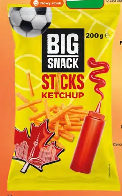 Chipsy ketchup Sticks Big Snack promocja w Dino