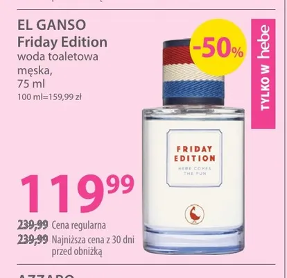 Woda toaletowa męska Friday Edition El Ganso promocja w Hebe