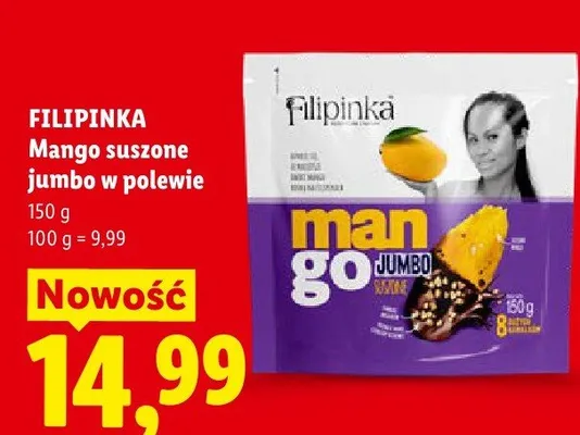 Mango suszone jumbo w polewie promocja w Lidl