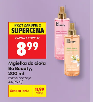 Mgiełka do ciała Be Beauty Peony Dream promocja w Biedronka