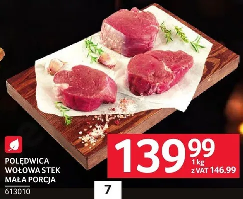 Polędwica wołowa stek mała porcja promocja w Selgros