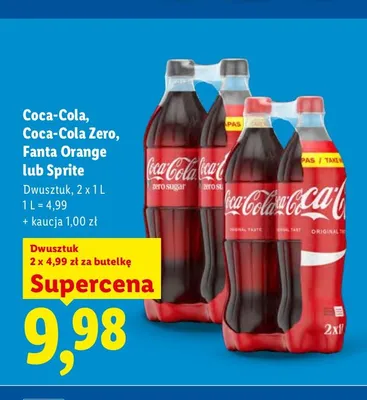 Napój gazowany Fanta Orange 2-pak promocja w Lidl