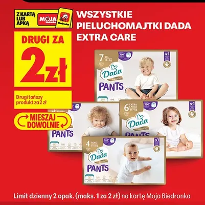 Pieluchomajtki Dada Extra Care 6 promocja w Biedronka