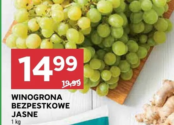 Winogrona bezpestkowe jasne promocja w Stokrotka