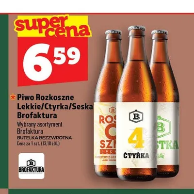 Piwo Ctyrka Brofaktura promocja w TOPAZ