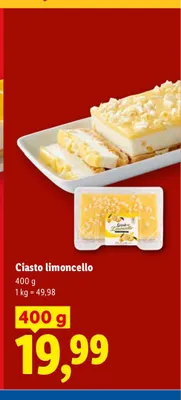 Ciasto limoncello promocja w Lidl