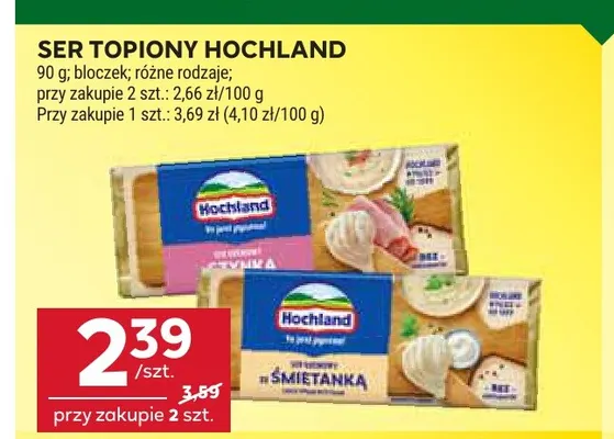 Ser topiony bloczek z szynką Hochland promocja w Stokrotka