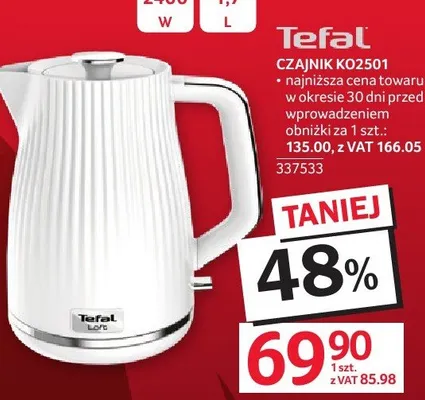 Czajnik KO2501 Tefal promocja w Selgros