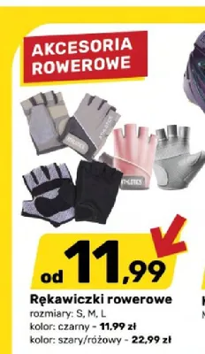 Rękawiczki rowerowe czarne promocja w Bricomarche