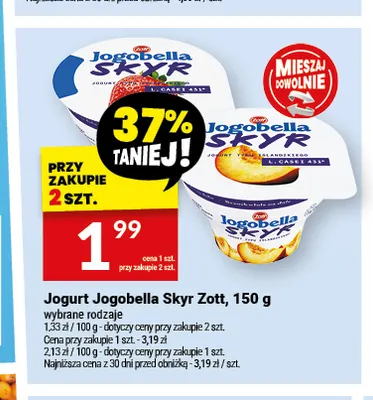 Jogurt Jogobella Skyr Zott promocja w Twój Market