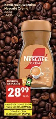 Kawa rozpuszczalna Crema Nescafé promocja w Delikatesy Centrum