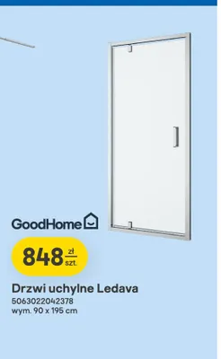 Drzwi uchylne GoodHome Ledava 90x195 cm promocja w Castorama