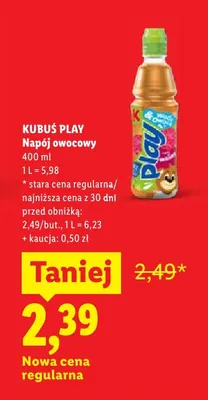 Napój owocowy Kubuś Play promocja w Lidl