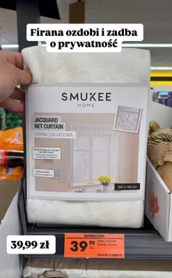 Firana żakardowa kuchenna Jacquard Net Curtain promocja w Biedronka