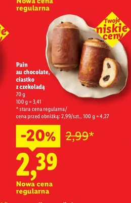 Pain au chocolate ciastko z czekoladą promocja w Lidl
