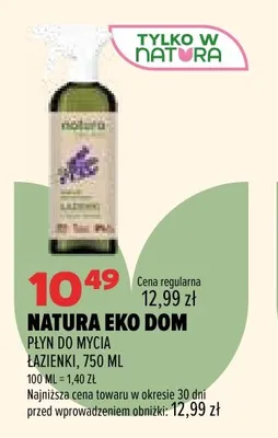 Płyn do mycia łazienki Natura Eko Dom promocja w Drogerie Natura