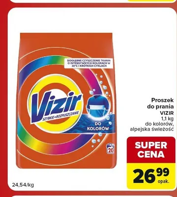 Proszek do prania Vizir Alpejska Świeżość promocja w Carrefour Market