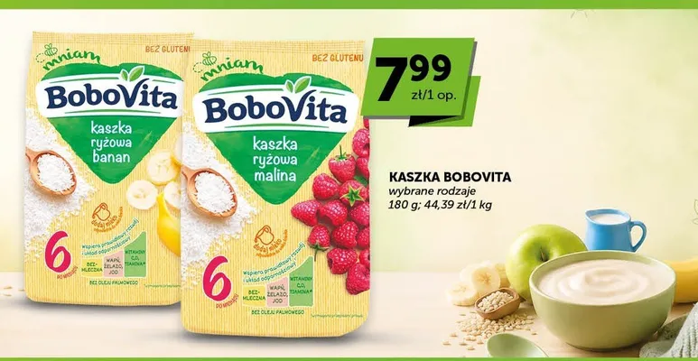 Kaszka ryżowa malina BoboVita promocja w ABC