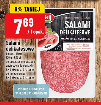 Salami delikatesowe Bell promocja w POLOmarket