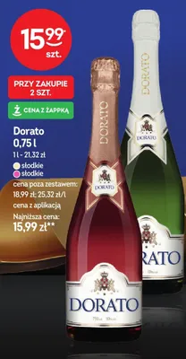 Wino Dorato słodkie różowe promocja w Żabka