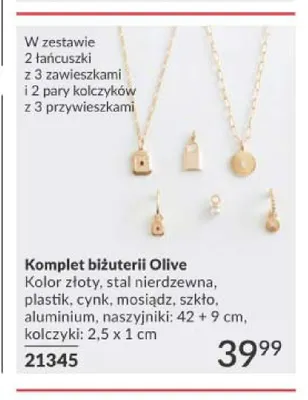 Komplet biżuterii Olive promocja w AVON
