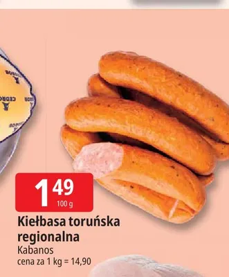 Kiełbasa toruńska regionalna Kabanos promocja w Leclerc