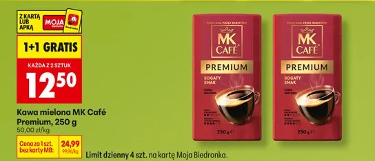 Kawa mielona MK Café Premium promocja w Biedronka