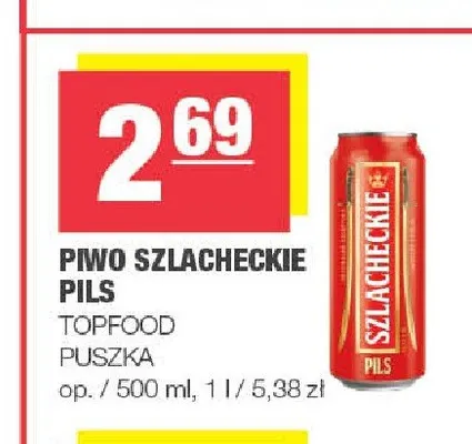 Piwo Szlacheckie Pils promocja w SPAR