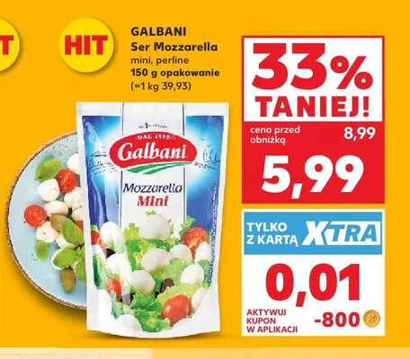 Ser Mozzarella perline Galbani promocja w Kaufland