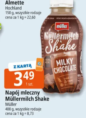 Napój mleczny Müllermilch Shake promocja w Leclerc