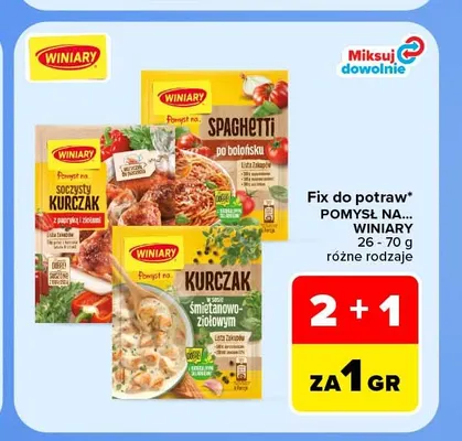 Fix do potraw Pomysł na... kurczak w sosie śmietanowo-ziołowym Winiary promocja w Carrefour