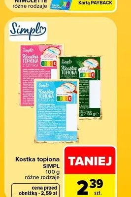 Kostka topiona Simpl promocja w Carrefour