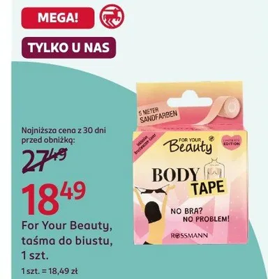 Taśma do biustu For Your Beauty promocja w Rossmann