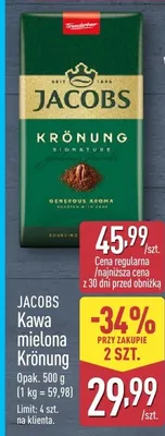 Kawa mielona Krönung promocja w Aldi