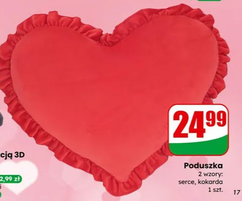 Poduszka serce, kokarda promocja w Dino