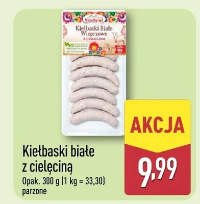 Kiełbaski białe z cielęciną promocja w Aldi
