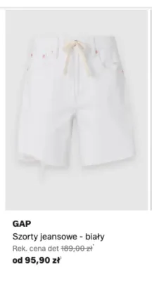 Szorty jeansowe GAP białe promocja w Lounge by Zalando