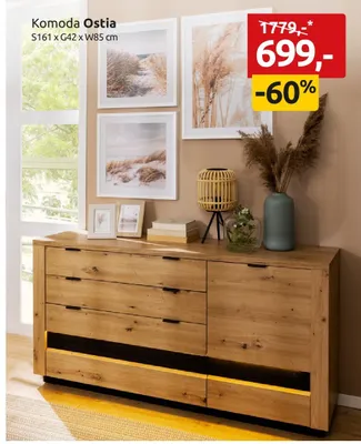 Komoda Ostia promocja w Black Red White