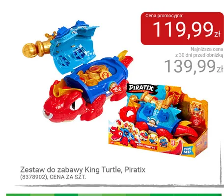 Zestaw do zabawy King Turtle Piratix promocja w Smyk